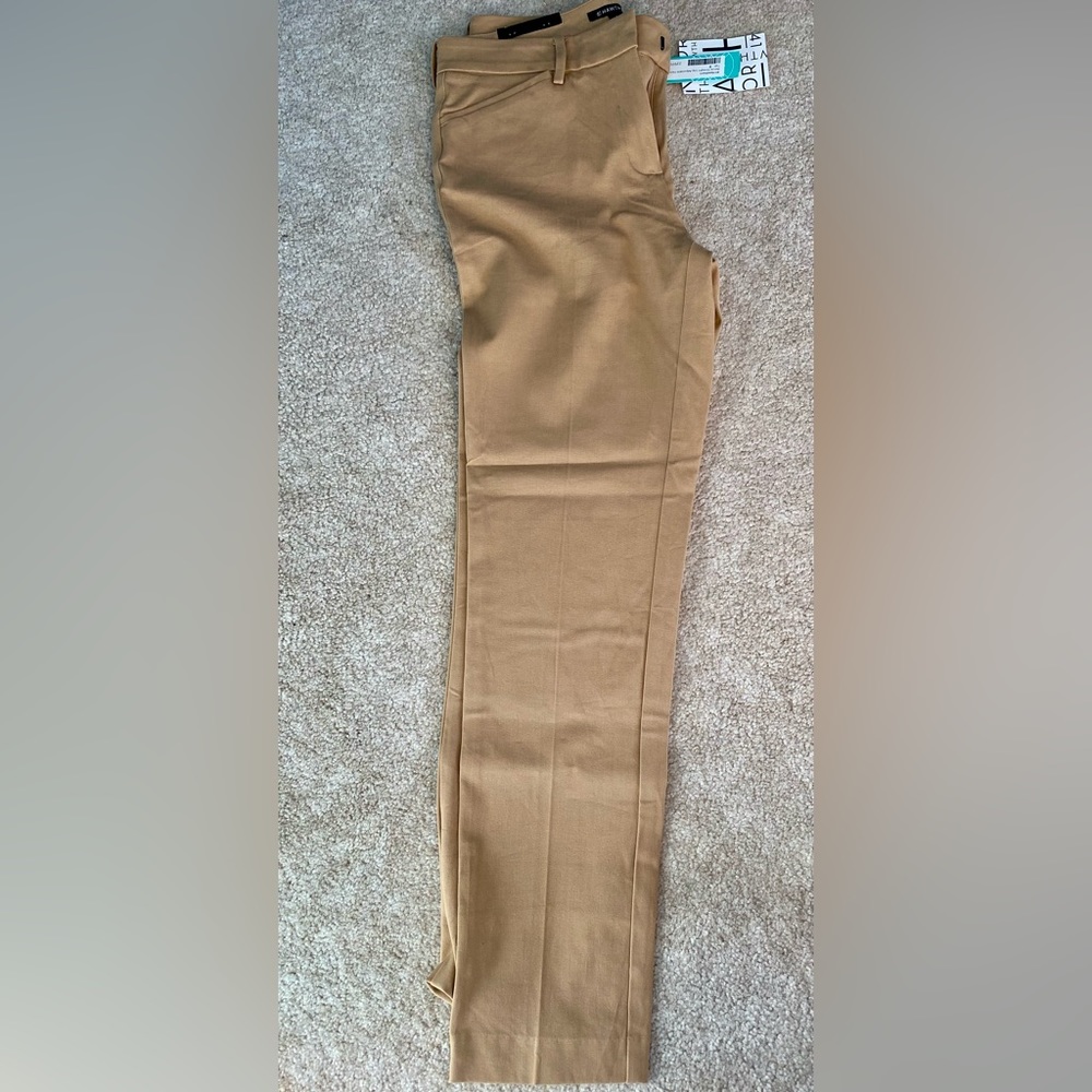 41 Hawthorn Becca Straight Leg Adjustable Hem Tan Pants